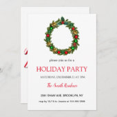 Invitation Décor de Noël, Noël (Devant / Derrière)