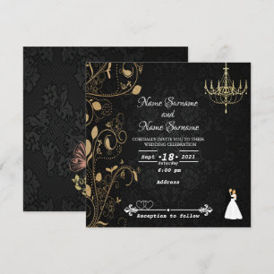 Invitation Décor doré