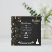 Invitation Décor doré (Debout devant)