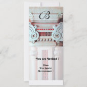 Invitation DÉCOR ÉLÉGANT, blanc rouge, champagne métallique (Dos)