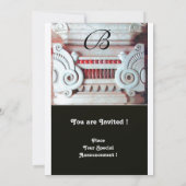 Invitation DÉCOR ÉLÉGANT ET STYLÉ métal rouge blanc noir arge (Dos)