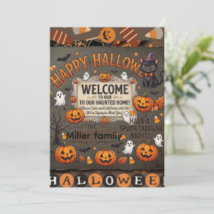 Invitation Décor et vêtements de famille Halloween personnali