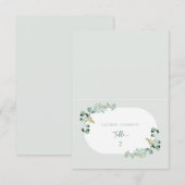 Invitation Décor Fête des mariées HARLYN Place Card Eucalyptu (Devant / Derrière)