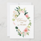 Invitation Décor floral élégant de la fête de la retraite (Dos)