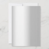 Invitation Décor floral rouge argenté Fête de Noël (Dos)