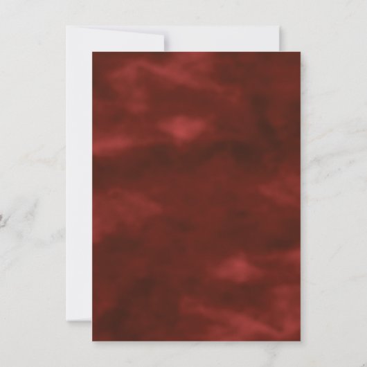 Invitation Décor géométrique rouge | Mariage Monogramme moder (Dos)