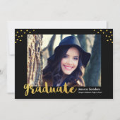 Invitation Décor moderne Gold Décor Graduate Photo Party (Devant)