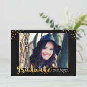 Invitation Décor moderne Gold Décor Graduate Photo Party (Debout devant)