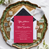 Invitation Décor moderne Viva Magenta et Citrus inspirés