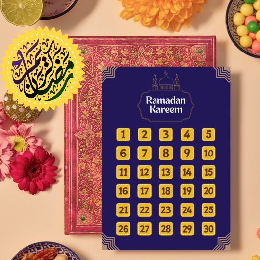 Invitation Décor Ramadan islamique : Conception Calendrier mo