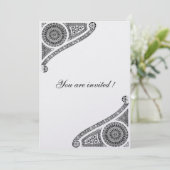 Invitation DÉCOR RENAISSANCE, noir et blanc (Debout devant)