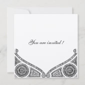 Invitation DECOR RENAISSANCE Noir et Blanc (Devant)