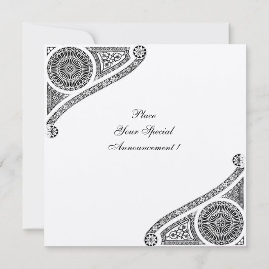 Invitation DECOR RENAISSANCE Noir et Blanc (Dos)