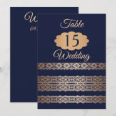 Invitation Décor romantique dentelle d'or personnalisable édi (Devant / Derrière)