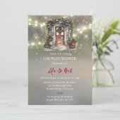Invitation Décor Rouge vert Porte Couples Lumineuses Douche C (Debout devant)