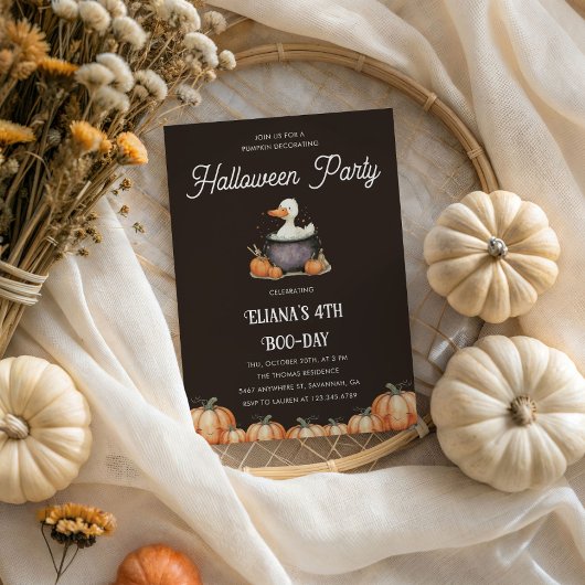 Invitation Décoration Anniversaire de enfant de Halloween Goo