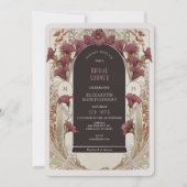 Invitation Décoration Art Nouveau pour Baby Shower sur le Lys (Devant)