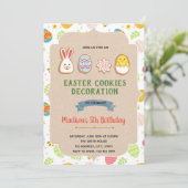 Invitation Décoration biscuits de Pâques anniversaire Invitat (Debout devant)