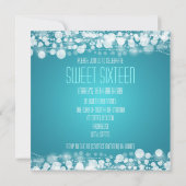 Invitation Décoration Bleue Sweet sixteen (Dos)