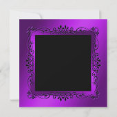 Invitation Décoration chic mauve encadrée 50e anniversaire (Dos)