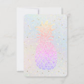 Invitation décoration d'ananas parties scintillant fausse (Dos)