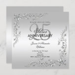 Invitation Décoration d'argent 25e anniversaire Mariage<br><div class="desc">Une invitation à la fête du 25ème anniversaire de Mariage élégante et élégante. Belles tourbillons argentés et fleurissent les décorations d'angle sur un joli arrière - plan argenté. Tout le texte est entièrement personnalisable pour répondre à vos besoins. Si vous avez besoin d'aide pour customiser votre produit ou si vous...</div>