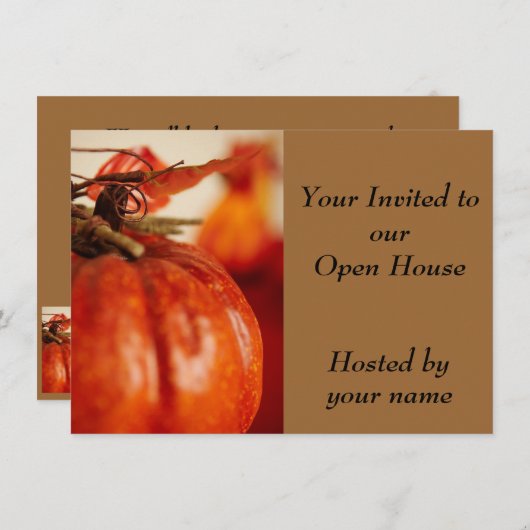 Invitation Décoration d'automne - (Devant / Derrière)