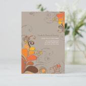 Invitation Décoration d'automne Floral Spirales Réception de  (Debout devant)