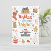 Invitation Décoration de biscuits de Noël (Debout devant)