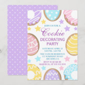 Invitation Décoration de biscuits de Pâques au pastel (Devant / Derrière)