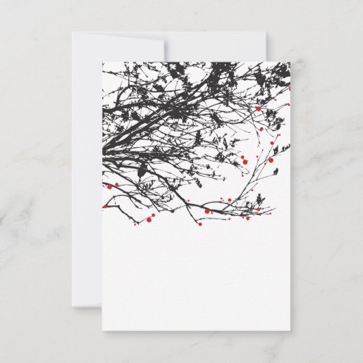 Invitation Décoration de grue en papier rouge suspendue pour (Dos)