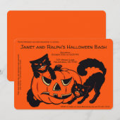 Invitation Décoration de Halloween Rétro Personnalisable (Devant / Derrière)
