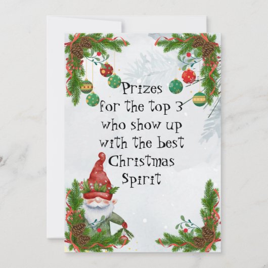 Invitation Décoration de la (Dos)