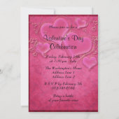 Invitation Décoration de la Saint-Valentin Cœurs Romantiques (Dos)
