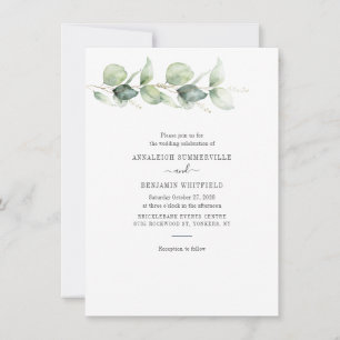 Invitation Décoration de mariage rustique à base de feuillage