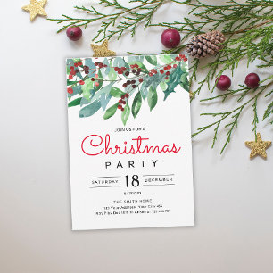 Invitation Décoration de Noël Élégante Fête de Fêtes