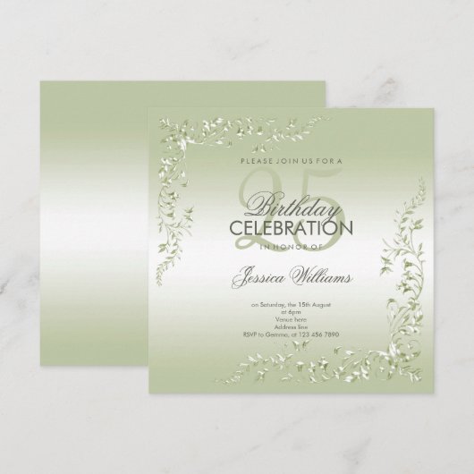 Invitation Décoration de passage couvert 25e anniversaire (Devant / Derrière)