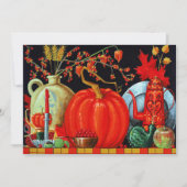 Invitation Décoration de peinture antique festive d'automne c (Devant)