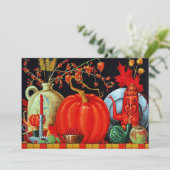 Invitation Décoration de peinture antique festive d'automne c (Debout devant)