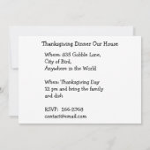 Invitation Décoration de peinture antique festive d'automne c (Dos)