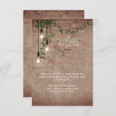 Invitation Décoration de réception de mariage avec guirlande  (Devant / Derrière)