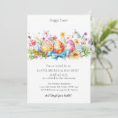 Invitation Décoration des oeufs et chasse aux oeufs Invitatio (Debout devant)