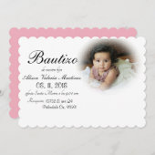 Invitation Décoration du baptême (Devant / Derrière)