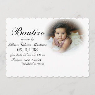 Invitation Décoration du baptême