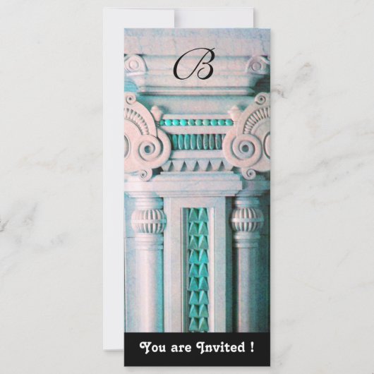 Invitation DECORATION ÉLÉGANTE ET STYLÉE, bleu sarcelle vert (Devant)