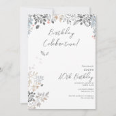 Invitation Décoration florale d'été Fête d'anniversaire (Devant)