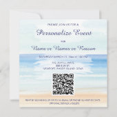 Invitation *~* Décoration tropicale DIY AR29 Plage FÊTE TOUT  (Dos)