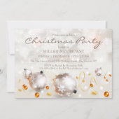 Invitation Décorations Bauble Chic Fête de Noël d'entreprise (Devant)