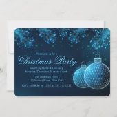 Invitation Décorations Chic Baubles Fête de Noël d'entreprise (Devant)