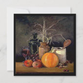 Invitation Décorations d'automne sur la table, citrouille, fr (Devant)